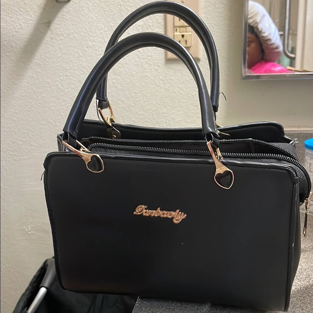 Danbury Mint Black Mini Bag with Gold Accents